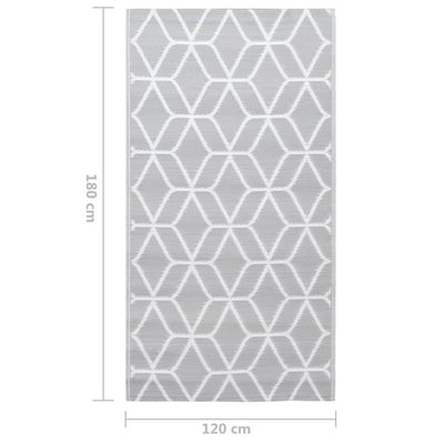 Buitenkleed 120x180 cm PP grijs