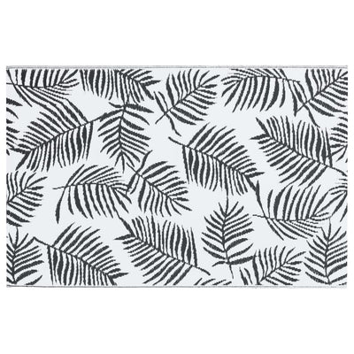 Buitenkleed 190x290 cm PP wit en zwart