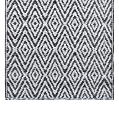 Buitenkleed 120x180 cm PP wit en zwart