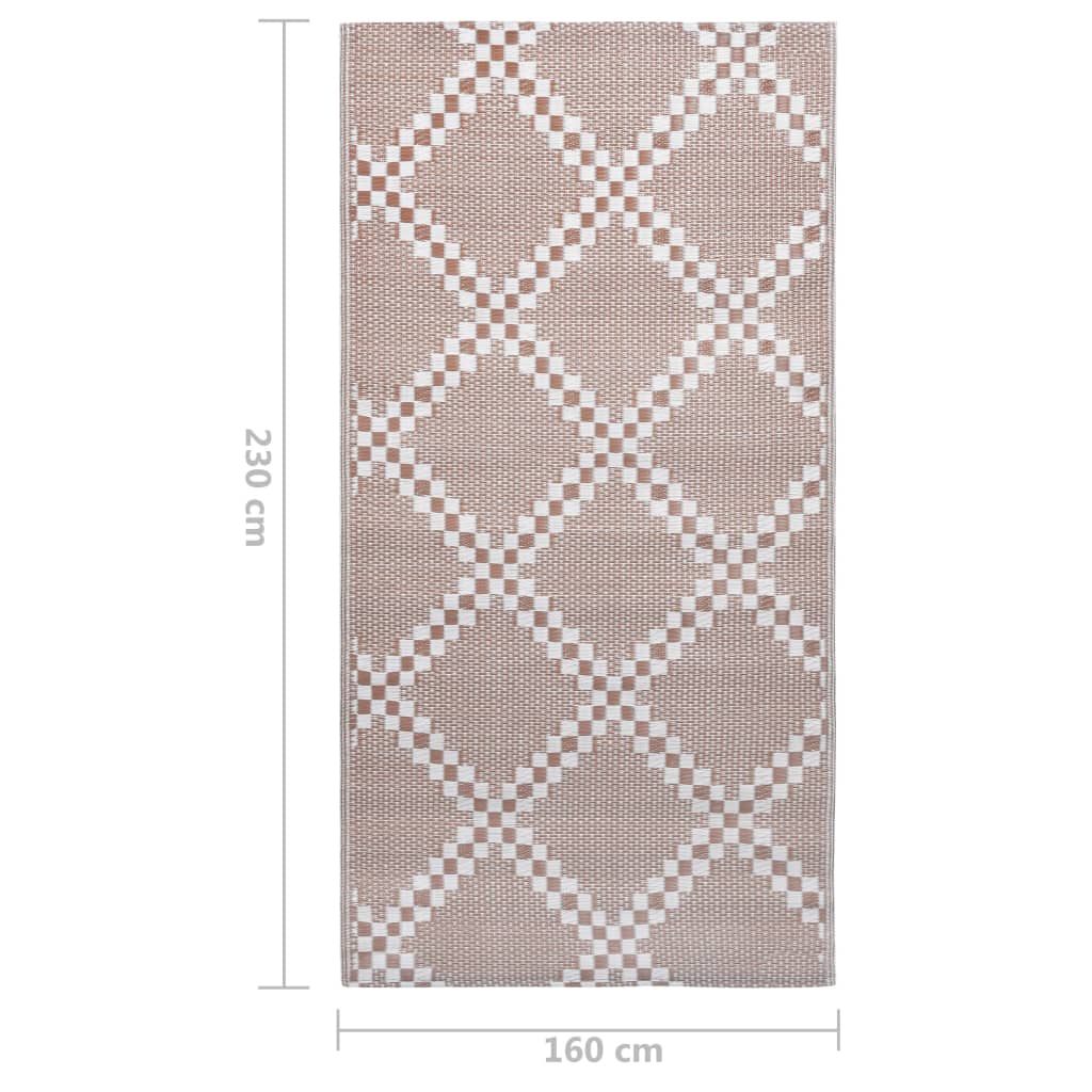 Buitenkleed 160x230 cm PP bruin