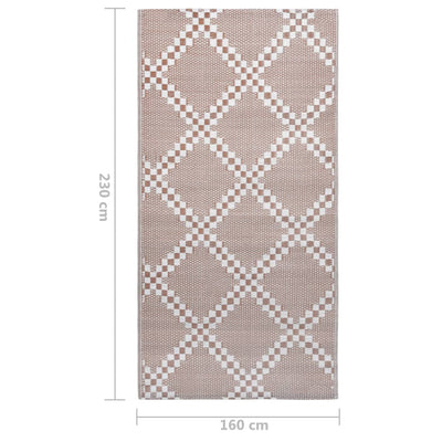 Buitenkleed 160x230 cm PP bruin