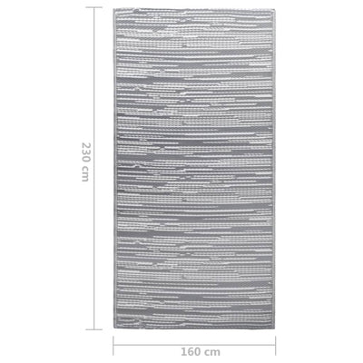 Buitenkleed 160x230 cm PP grijs