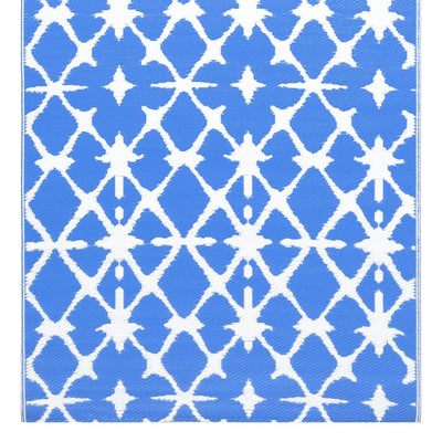 Buitenkleed 160x230 cm PP blauw en wit