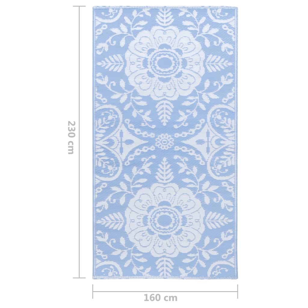 Buitenkleed 160x230 cm PP babyblauw