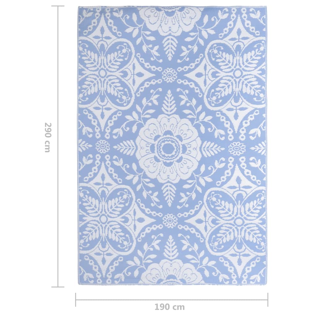 Buitenkleed 190x290 cm PP babyblauw