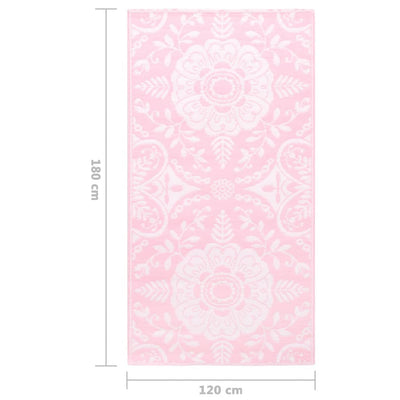 Buitenkleed 120x180 cm PP roze