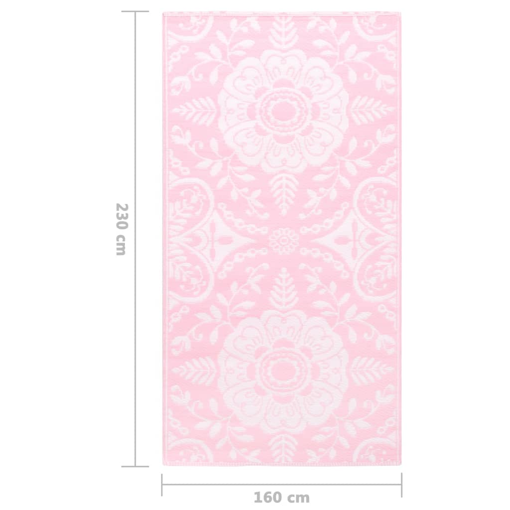 Buitenkleed 160x230 cm PP roze