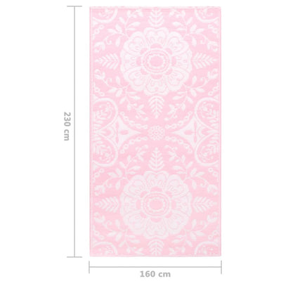 Buitenkleed 160x230 cm PP roze