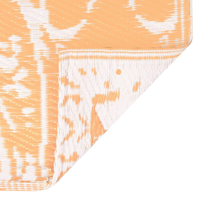 Buitenkleed 160x230 cm PP oranje en wit