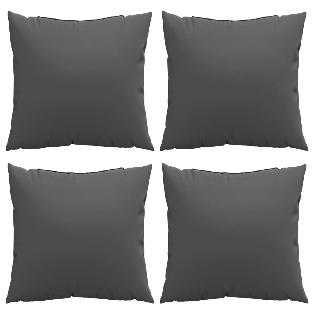 Sierkussens 4 st 40x40 cm stof antracietkleurig