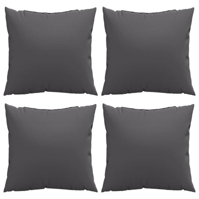 Sierkussens 4 st 40x40 cm stof antracietkleurig