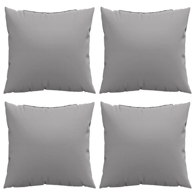 Sierkussens 4 st 40x40 cm stof grijs