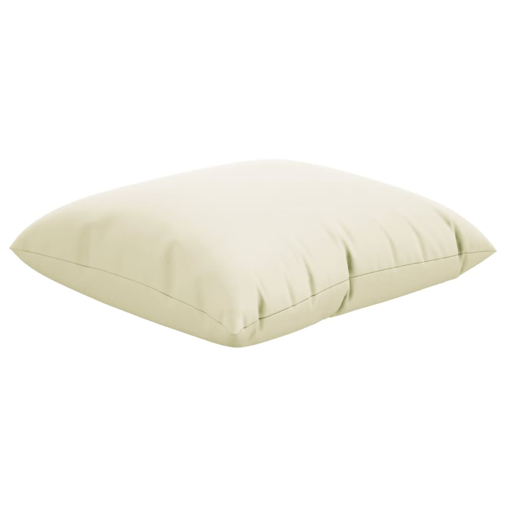 Sierkussens 4 st 40x40 cm stof crèmekleurig