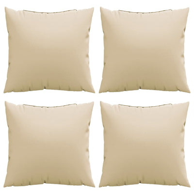 Sierkussens 4 st 40x40 cm stof beige