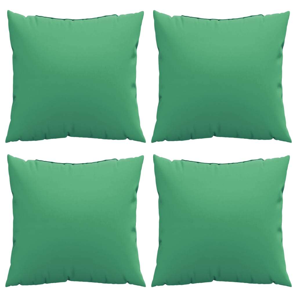 Sierkussens 4 st 40x40 cm stof groen