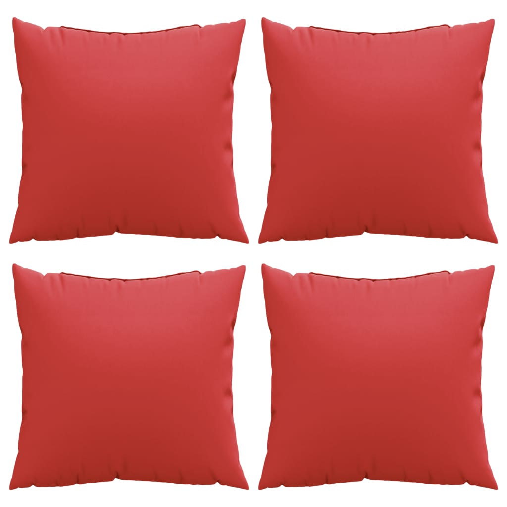 Sierkussens 4 st 40x40 cm stof rood