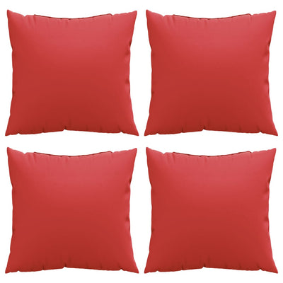 Sierkussens 4 st 40x40 cm stof rood