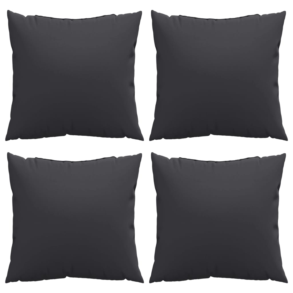 Sierkussens 4 st 40x40 cm stof zwart