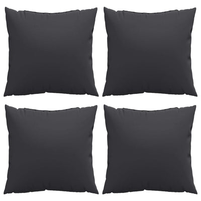 Sierkussens 4 st 40x40 cm stof zwart