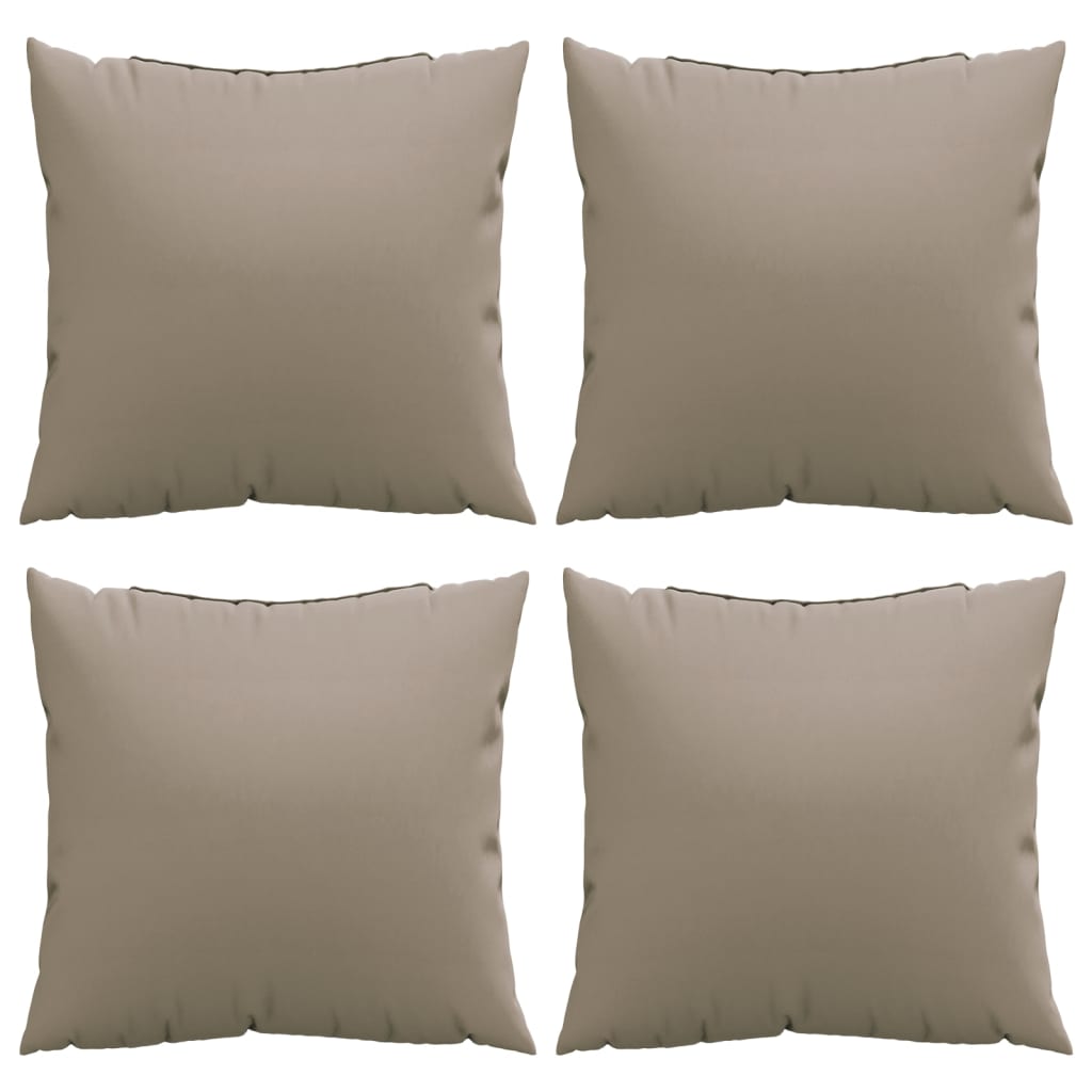 Sierkussens 4 st 40x40 cm stof taupe