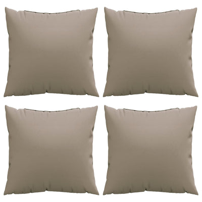 Sierkussens 4 st 40x40 cm stof taupe