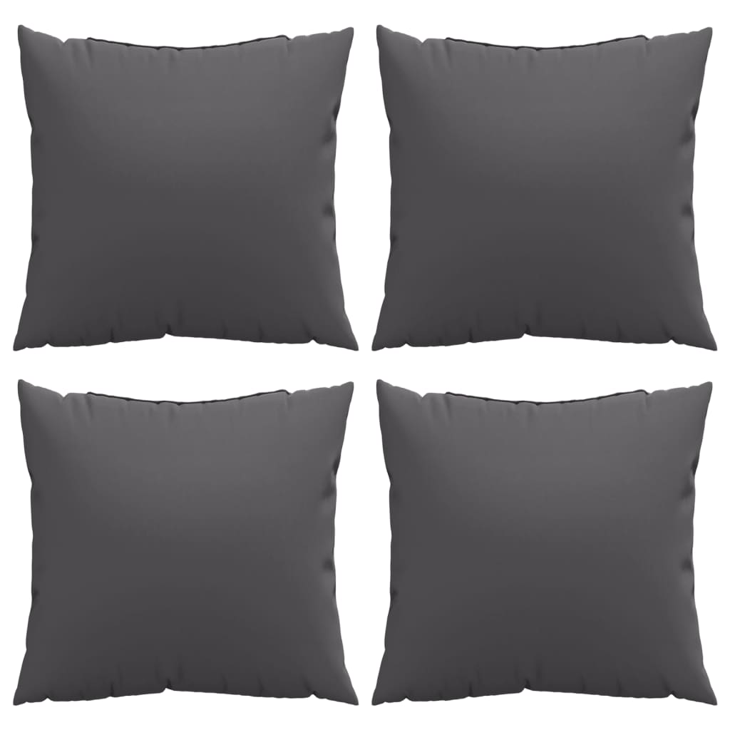 Sierkussens 4 st 50x50 cm stof antracietkleurig