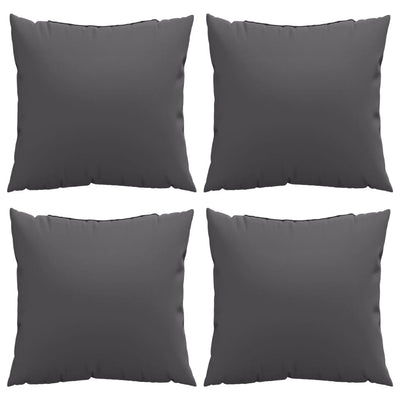 Sierkussens 4 st 50x50 cm stof antracietkleurig
