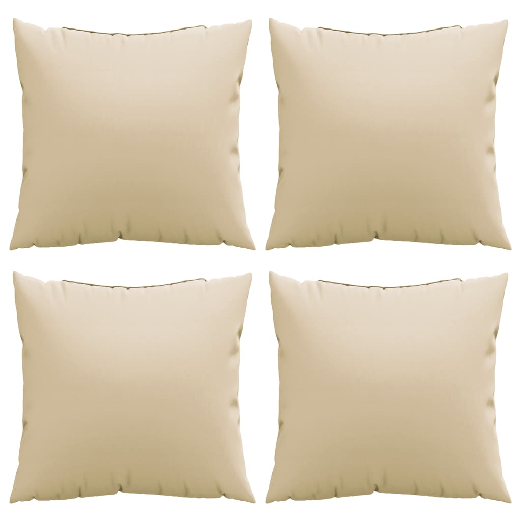 Sierkussens 4 st 50x50 cm stof beige
