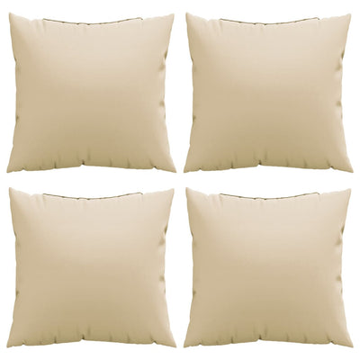 Sierkussens 4 st 50x50 cm stof beige