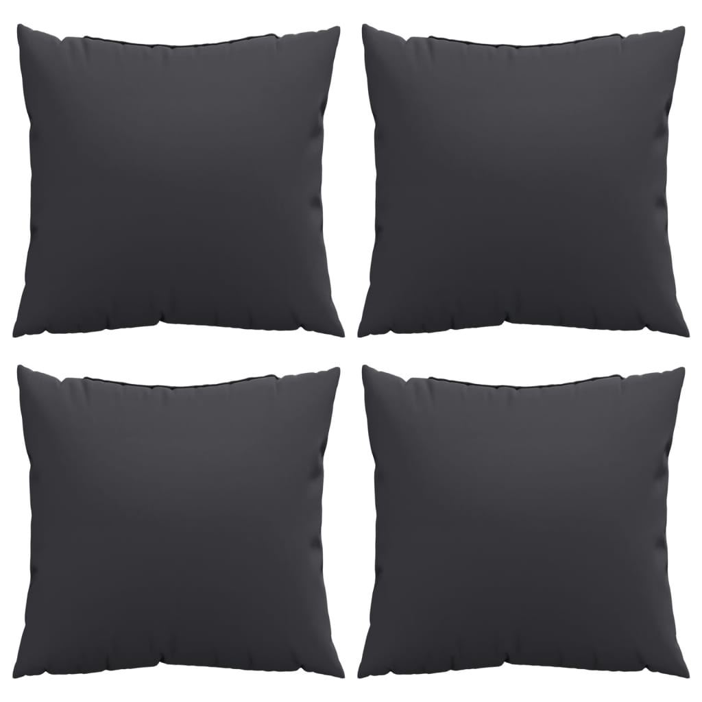 Sierkussens 4 st 50x50 cm stof zwart