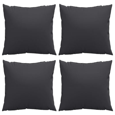 Sierkussens 4 st 50x50 cm stof zwart