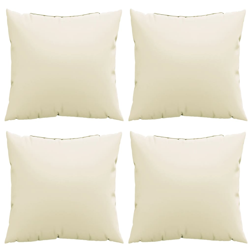 Sierkussens 4 st 60x60 cm stof crèmekleurig
