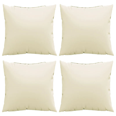 Sierkussens 4 st 60x60 cm stof crèmekleurig