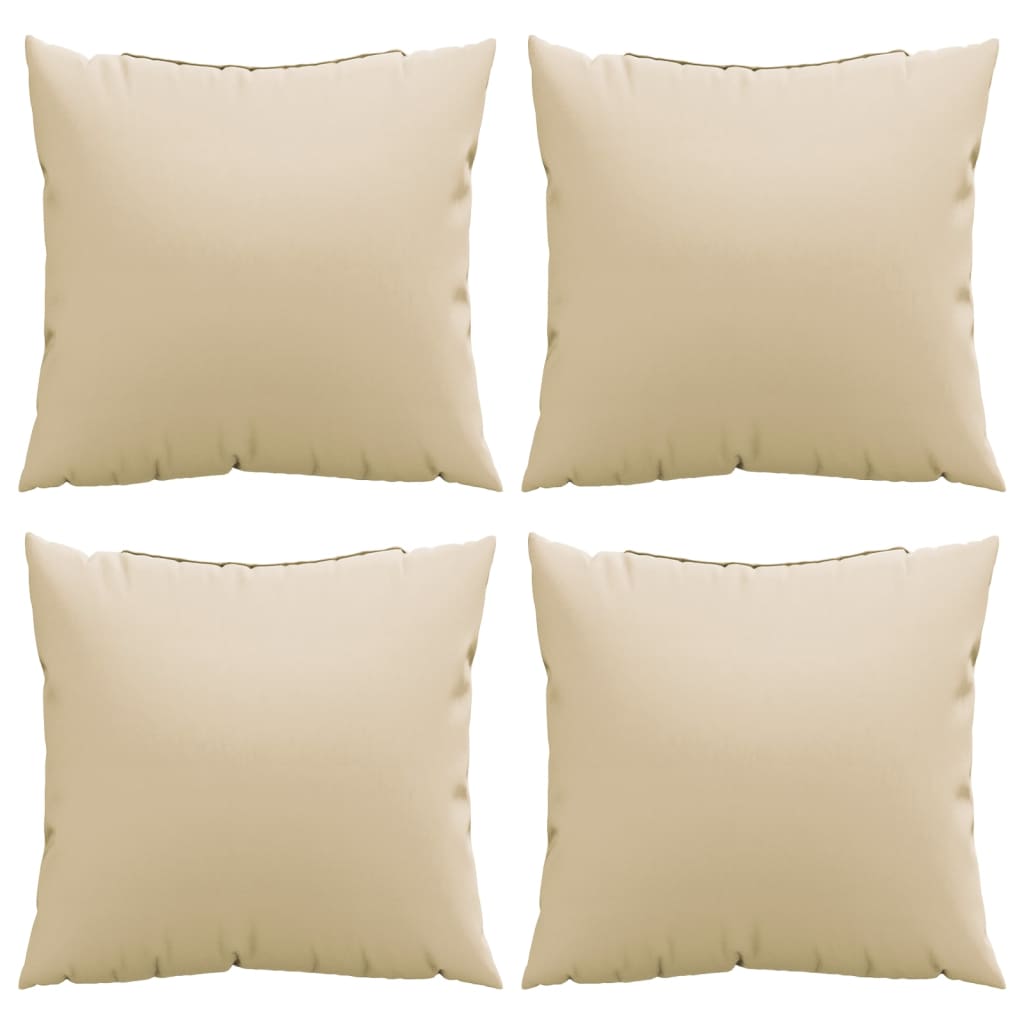 Sierkussens 4 st 60x60 cm stof beige