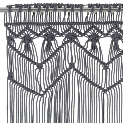 Gordijn macramé 140x240 cm katoen antraciet