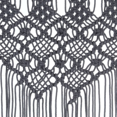 Gordijn macramé 140x240 cm katoen antraciet