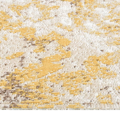 Buitenkleed platgeweven 80x150 cm geel