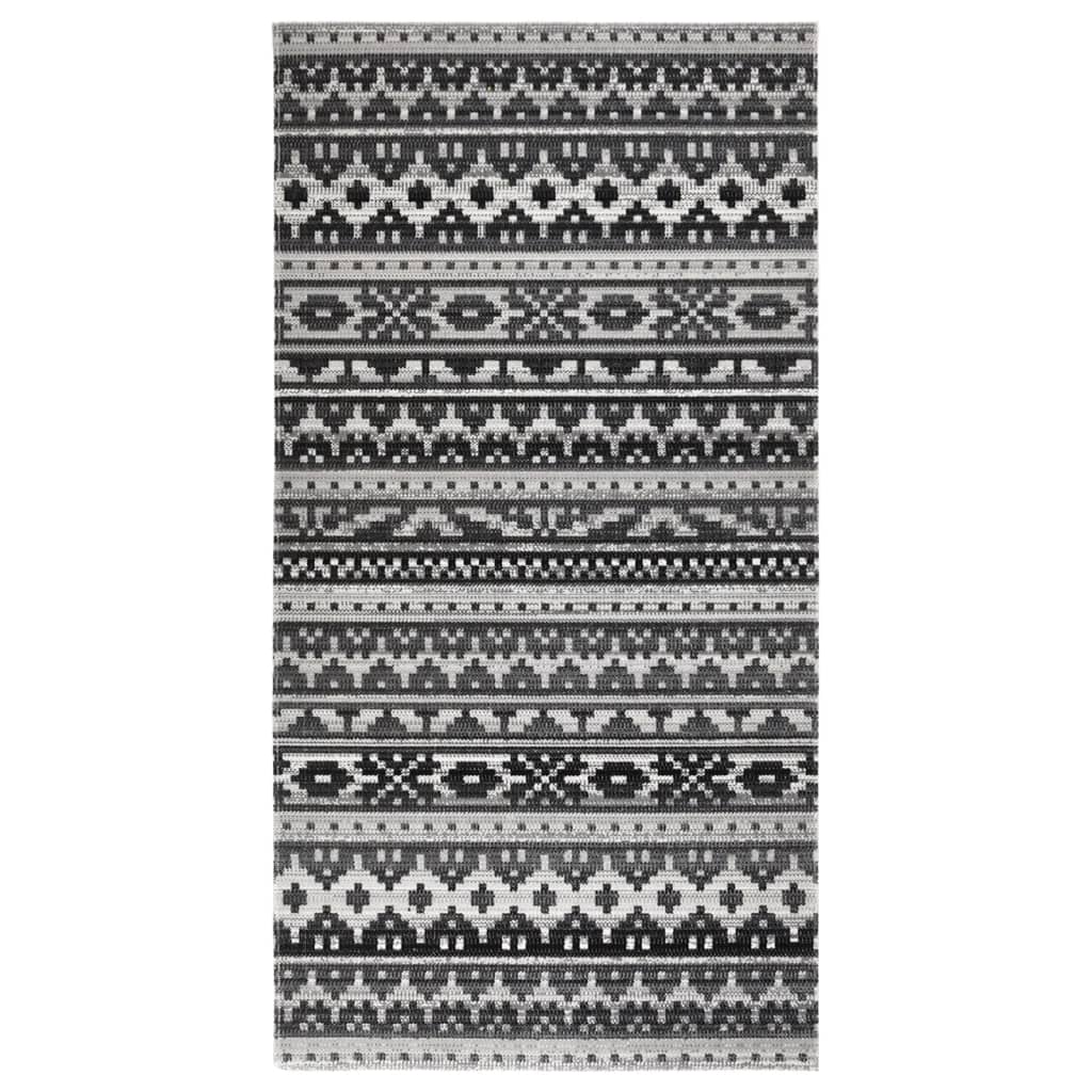 Buitenkleed platgeweven 80x150 cm donkergrijs