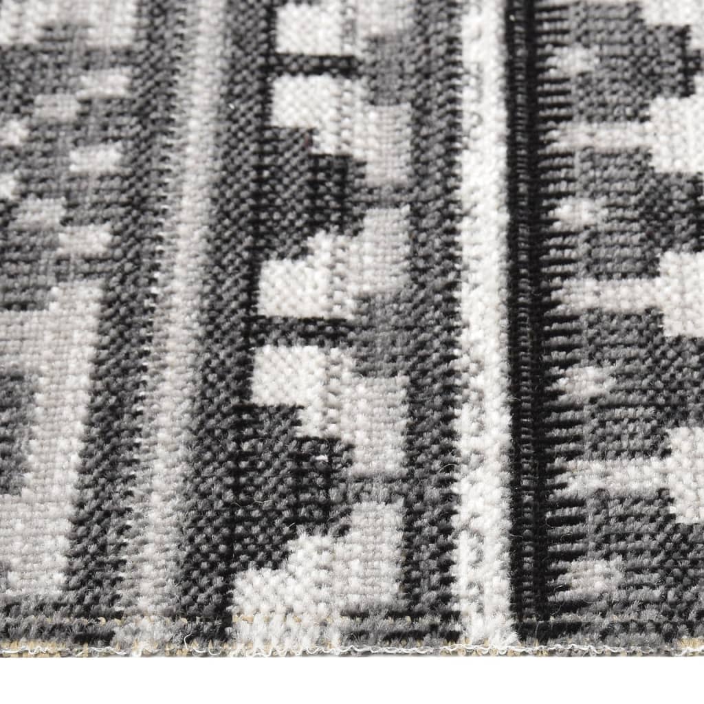 Buitenkleed platgeweven 80x150 cm donkergrijs