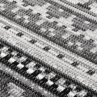 Buitenkleed platgeweven 100x200 cm donkergrijs