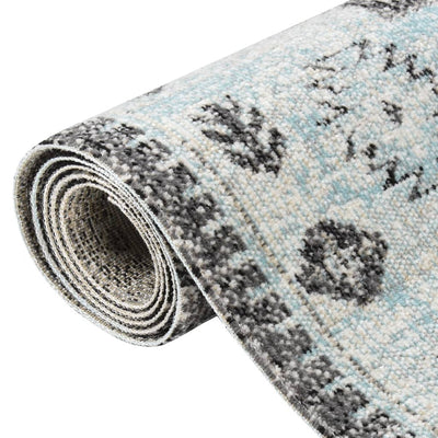 Buitenkleed platgeweven 80x150 cm groen en grijs
