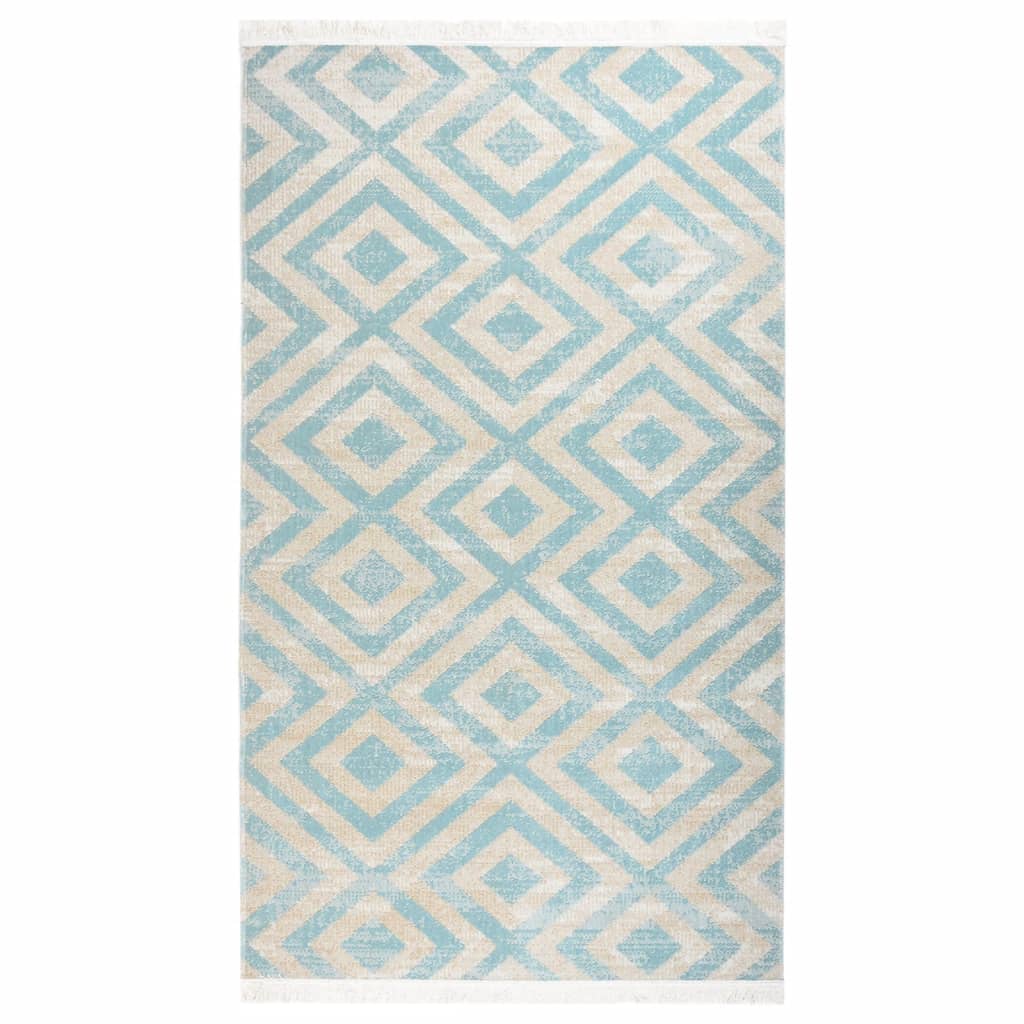 Buitenkleed platgeweven 115x170 cm groen en beige