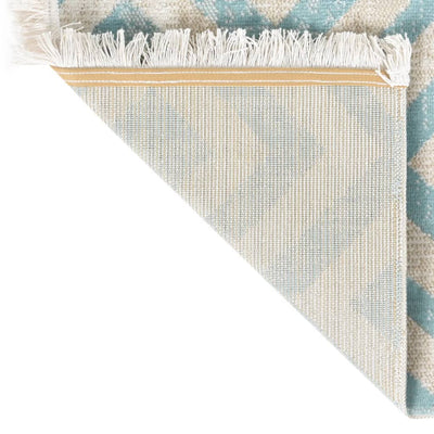 Buitenkleed platgeweven 115x170 cm groen en beige