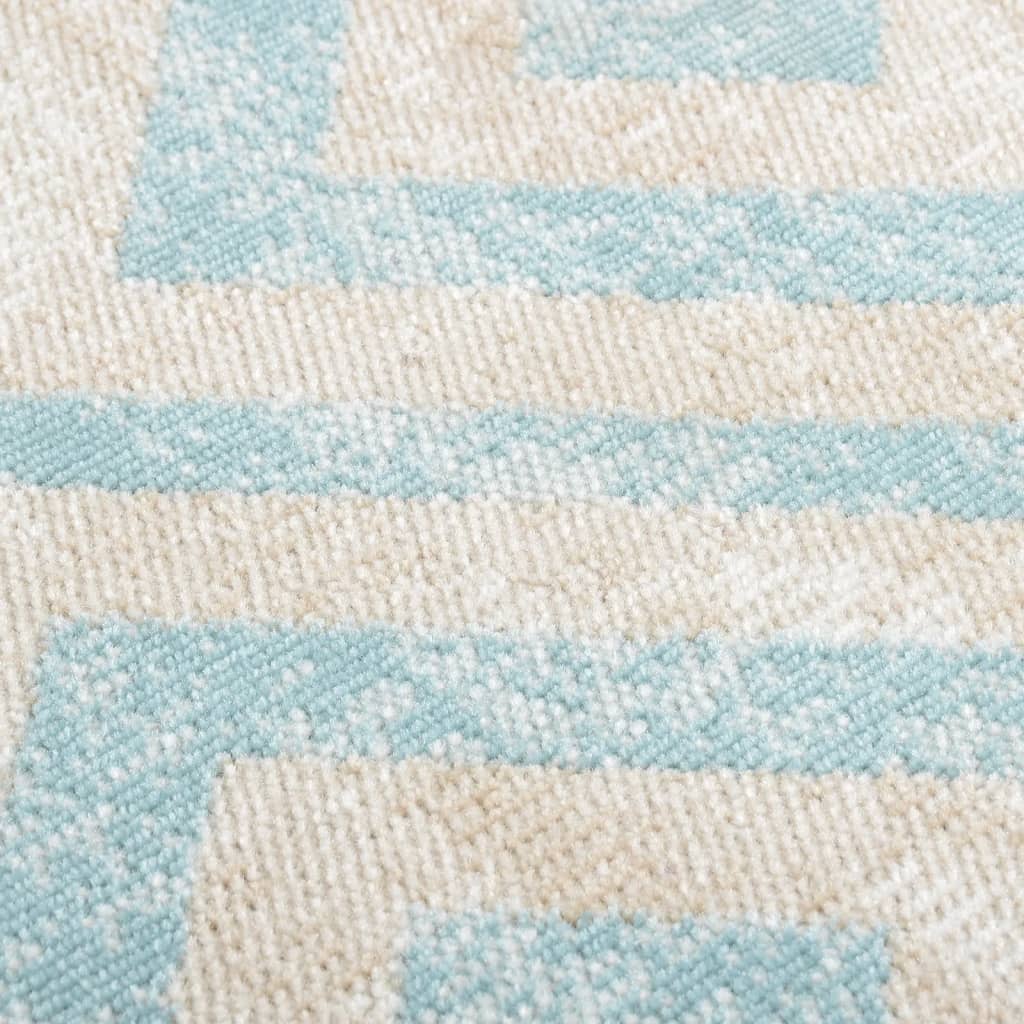 Buitenkleed platgeweven 115x170 cm groen en beige