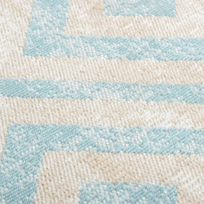 Buitenkleed platgeweven 115x170 cm groen en beige