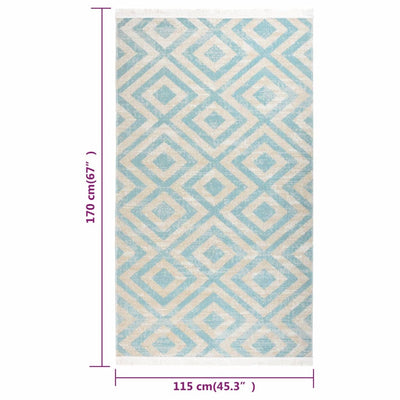 Buitenkleed platgeweven 115x170 cm groen en beige