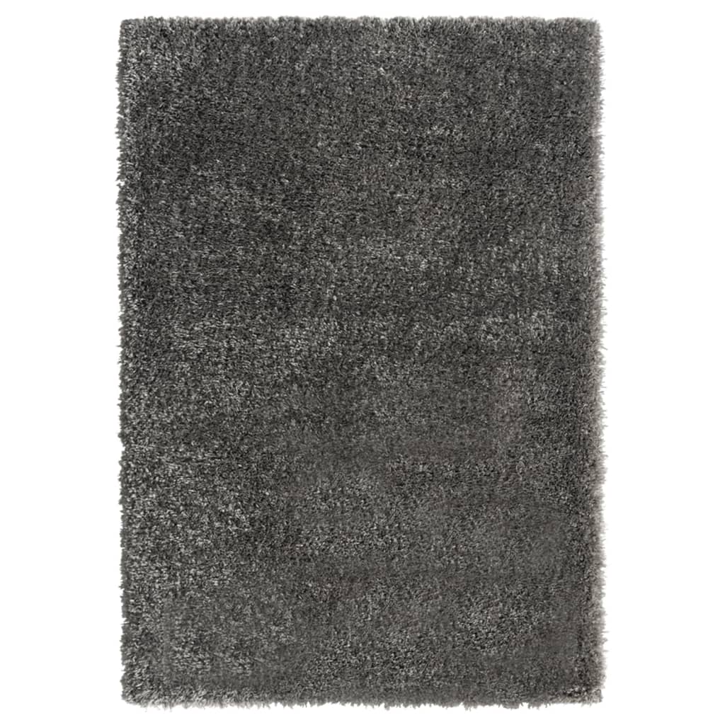 Vloerkleed shaggy hoogpolig 50 mm 160x230 cm antracietkleurig