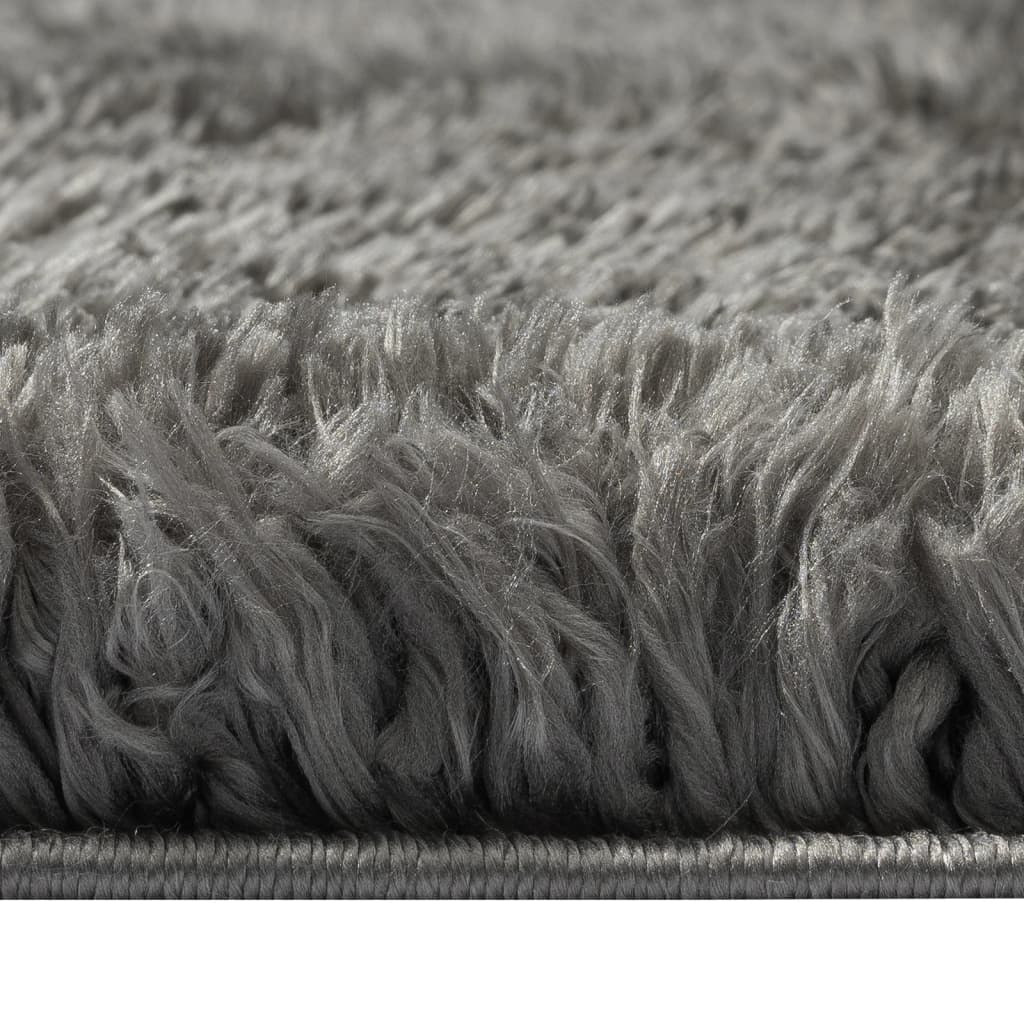 Vloerkleed shaggy hoogpolig 50 mm 160x230 cm antracietkleurig