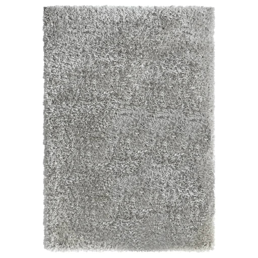 Vloerkleed shaggy hoogpolig 50 mm 160x230 cm grijs