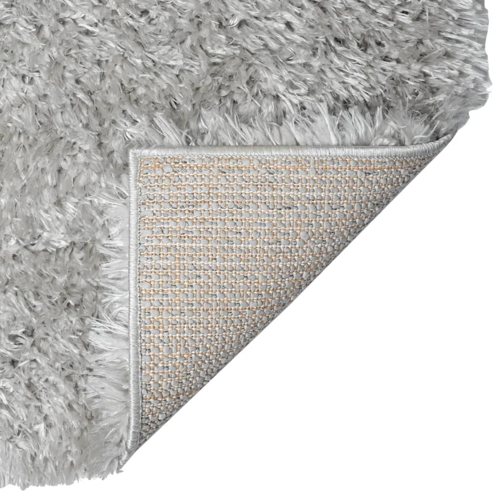 Vloerkleed shaggy hoogpolig 50 mm 160x230 cm grijs